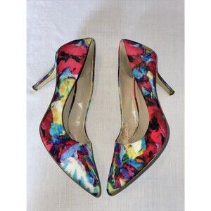 BCBGeneration Dress Pumps Women’s Size 7.5 Medium Multicolor Floral Slip On